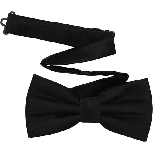 Men's & Kids' Satin Bow Tie - Solid Bow Design Satin Material Pre-Tied Formal Accessory with Adjustable Strap for Graduation, Weddings (Celebration), L-(Adults, Full Age), M-(Kids, Schoolers, Teens)