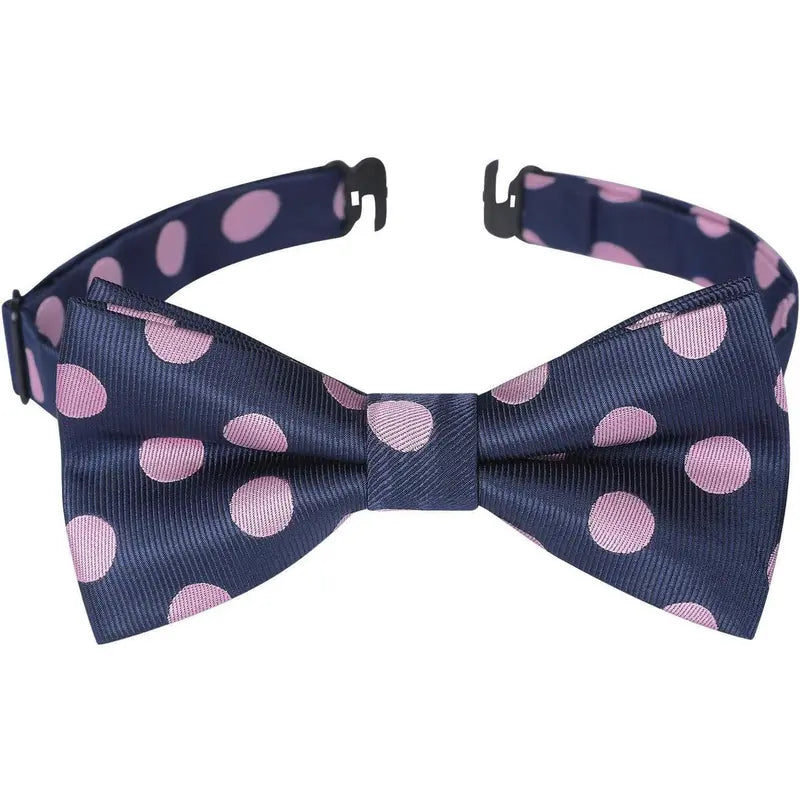 Toddler Boys Bow Tie Pre Tied Adjustable Clip-On Paisley, Blue Fun Patterned Bowties for Kids Wedding & Party