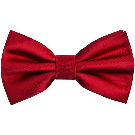 Men's Pre-tied Adjustable Bow Tie - Solid Bow Design, Bowknot, Approx 4.7", Classic Cut, Polyester Silk, Formal Tuxedo Accessory
