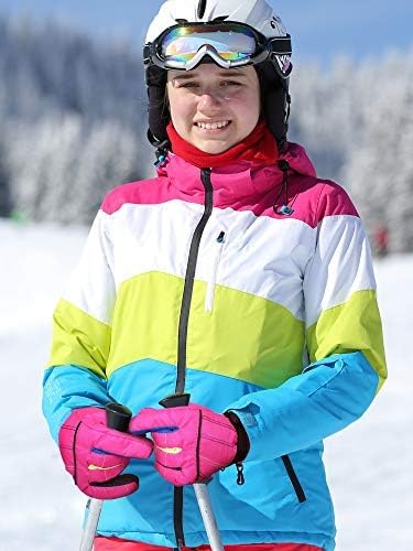 Hicarer 2 Pairs Kids Waterproof Winter Snow Gloves