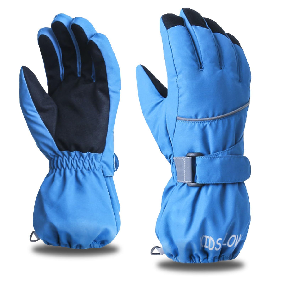 Azarxis Kids Ski Snow Gloves, Waterproof Winter Mittens for Boys Girls