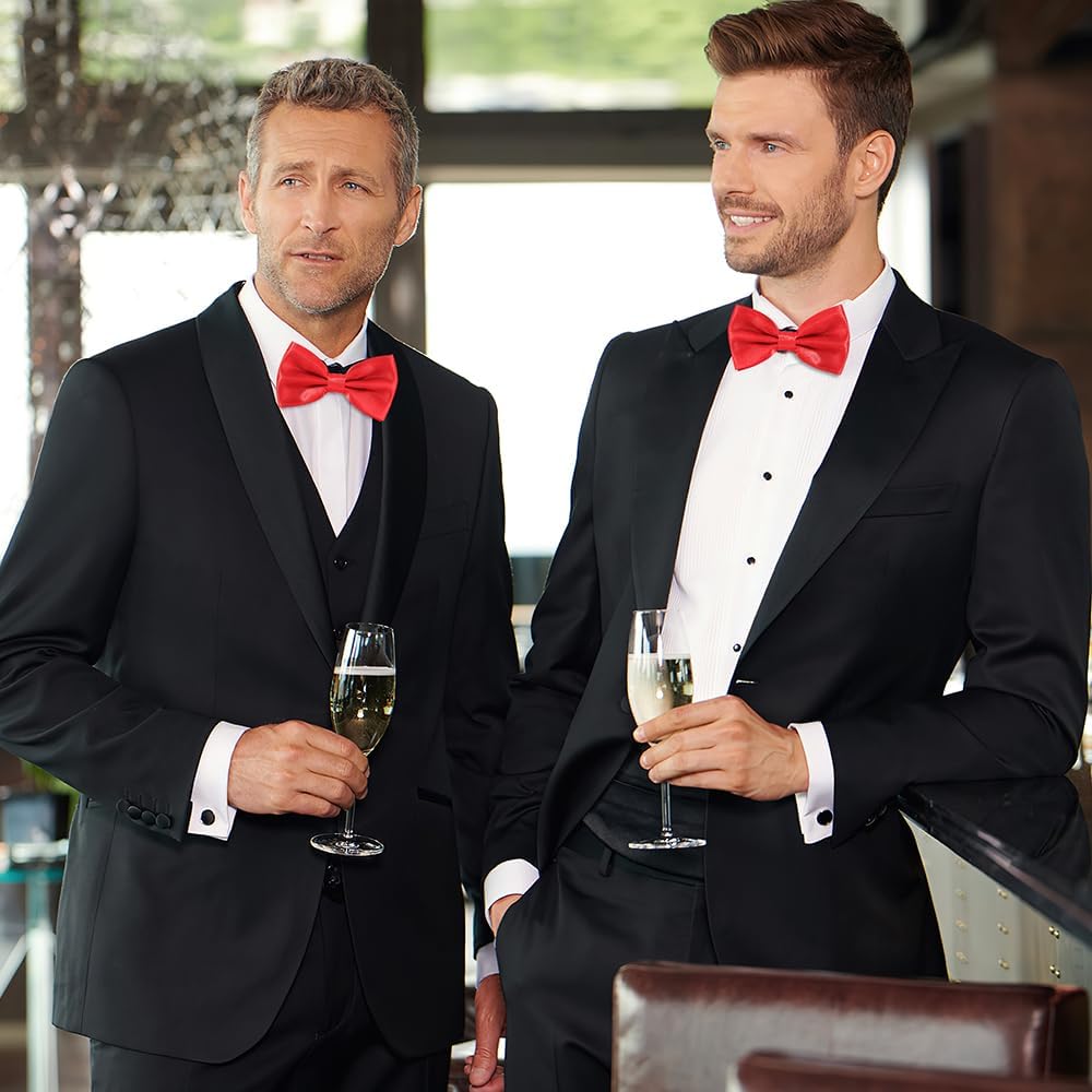 Black Bow Ties for Men - Tuxedo Black Bow Tie Clip On