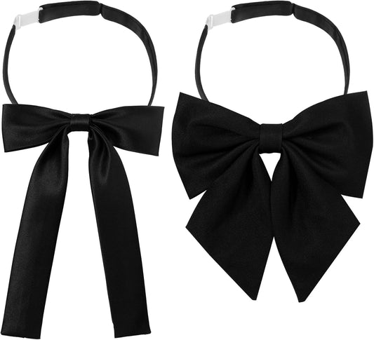 Tucnoeu Bow Tie for Women - 2Pcs Women's Bow Ties,Pre-tied Adjustable Bowties