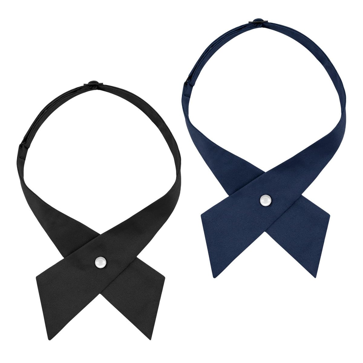 Bow Ties for Women Criss-Cross Tie Solid Color Neck Tie for Women Girls Boys School Uniform Shirts Blouses Cosplay