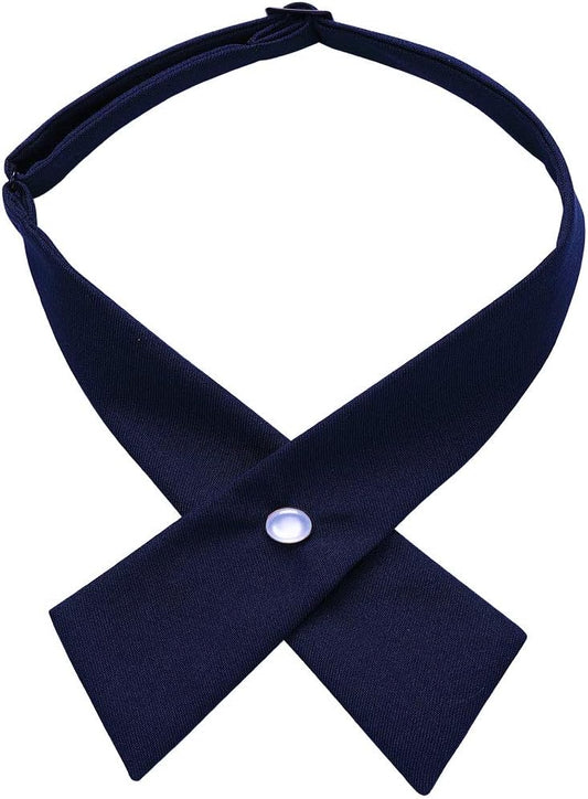 AUSKY Criss-Cross Bow Tie for Girl Uniform Adjustable Neck tie for Men Women