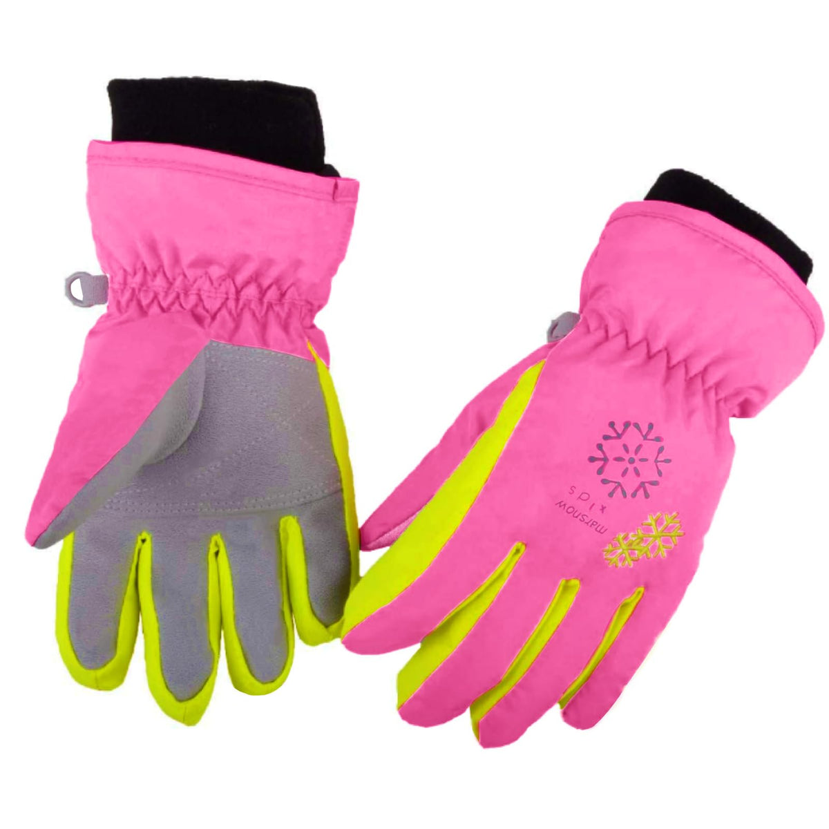 Azarxis Kids Ski Snow Gloves, Waterproof Winter Mittens for Boys Girls