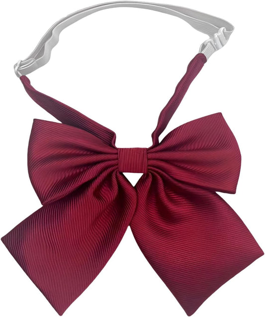SEVENHEAD Adjustable Neck Strap Length Solid Color Double Layer Solid Color Bow Tie