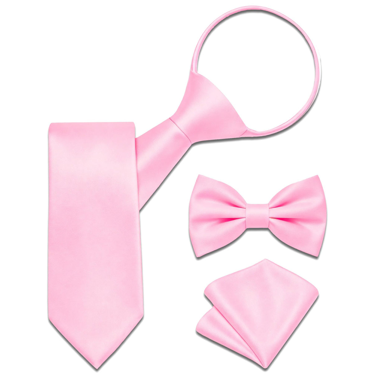 Boys Pre-Tied Zipper Necktie 3-Piece Set