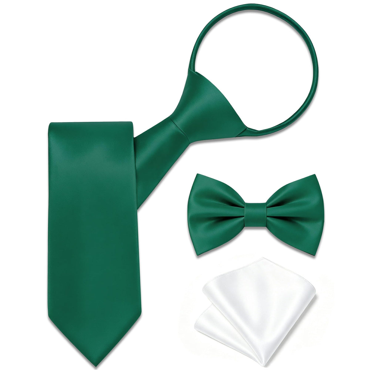 Boys Pre-Tied Zipper Necktie 3-Piece Set