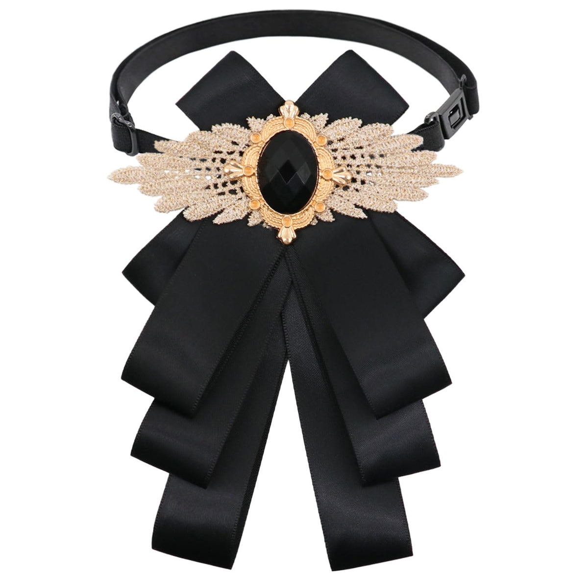 Bow Ties for Men Women Adjustable Rhinestone Bow Tie, Pre-tied Satin Bowtie for Women School Business Party Wedding