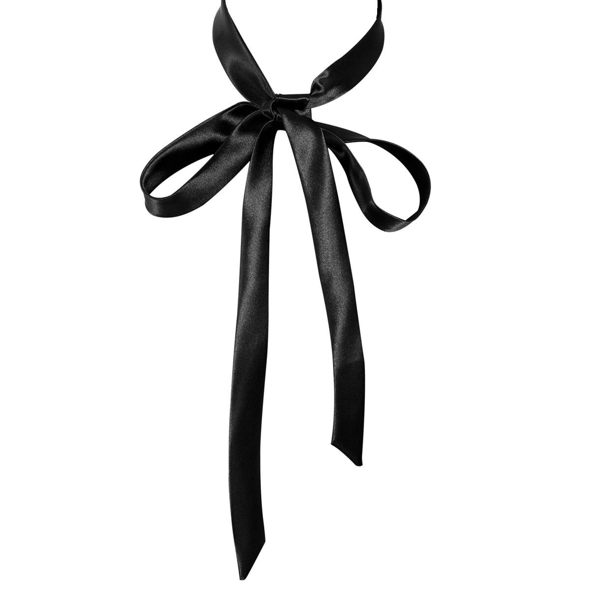Jmkcoz Bow Tie for Women Girls Satin Ribbon Self-tie Bowtie Necktie