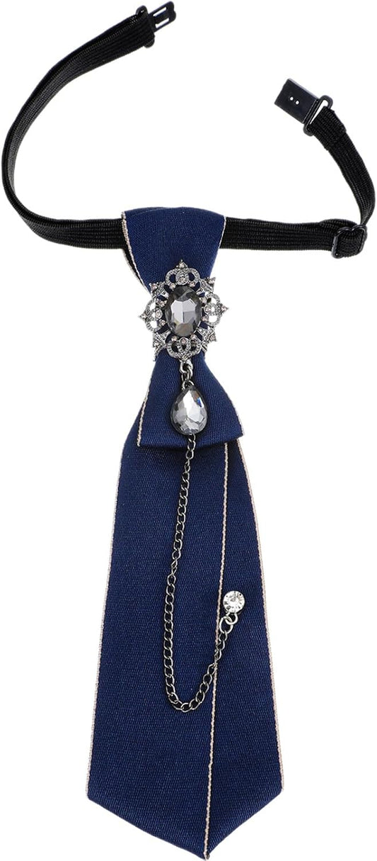 Ymapinc Navy Blue Bow Tie, Clip on Bow Ties Pre Tied Bowtie for Women Girls