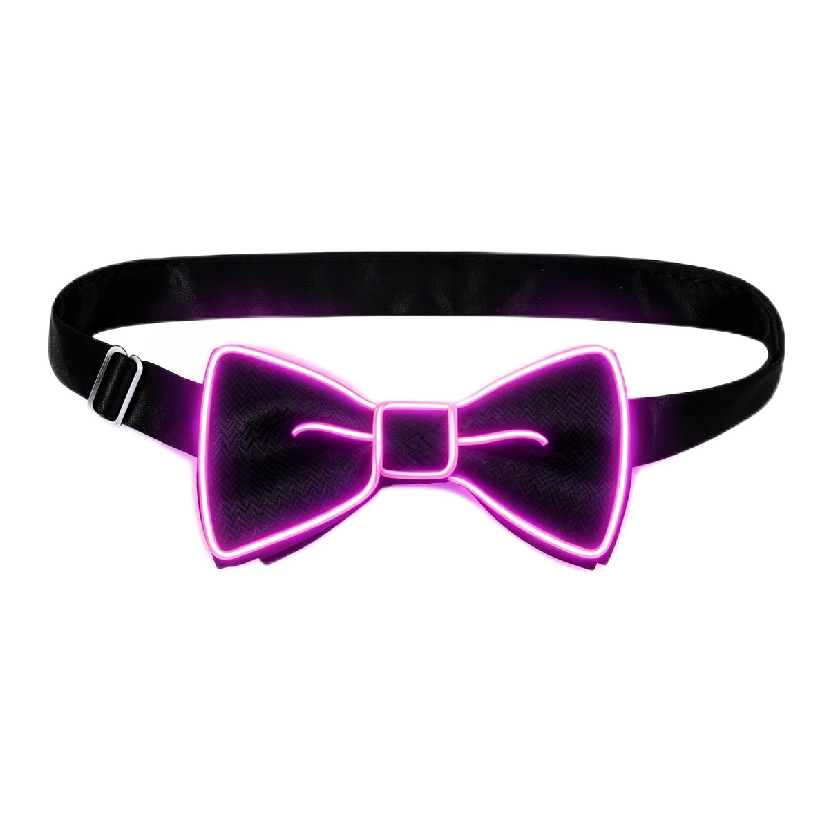TINAYAUE Light Up Tie, LED Neon Glowing Necktie Bow Ties for Men Women Glow in The Dark Halloween Party Festival Rave Costume