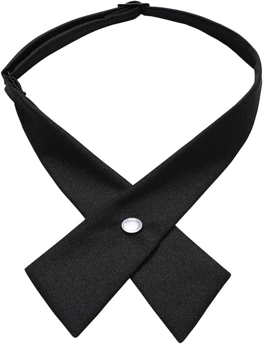 AUSKY Criss-Cross Bow Tie for Girl Uniform Adjustable Neck tie for Men Women
