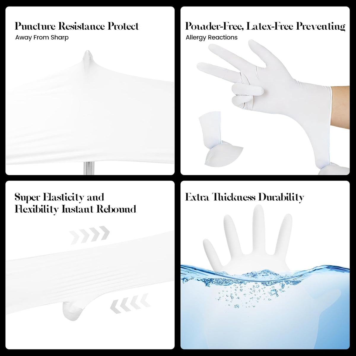 Kids Disposable Gloves, 5-Mil Safe White Nitrile, Small, 50Ct