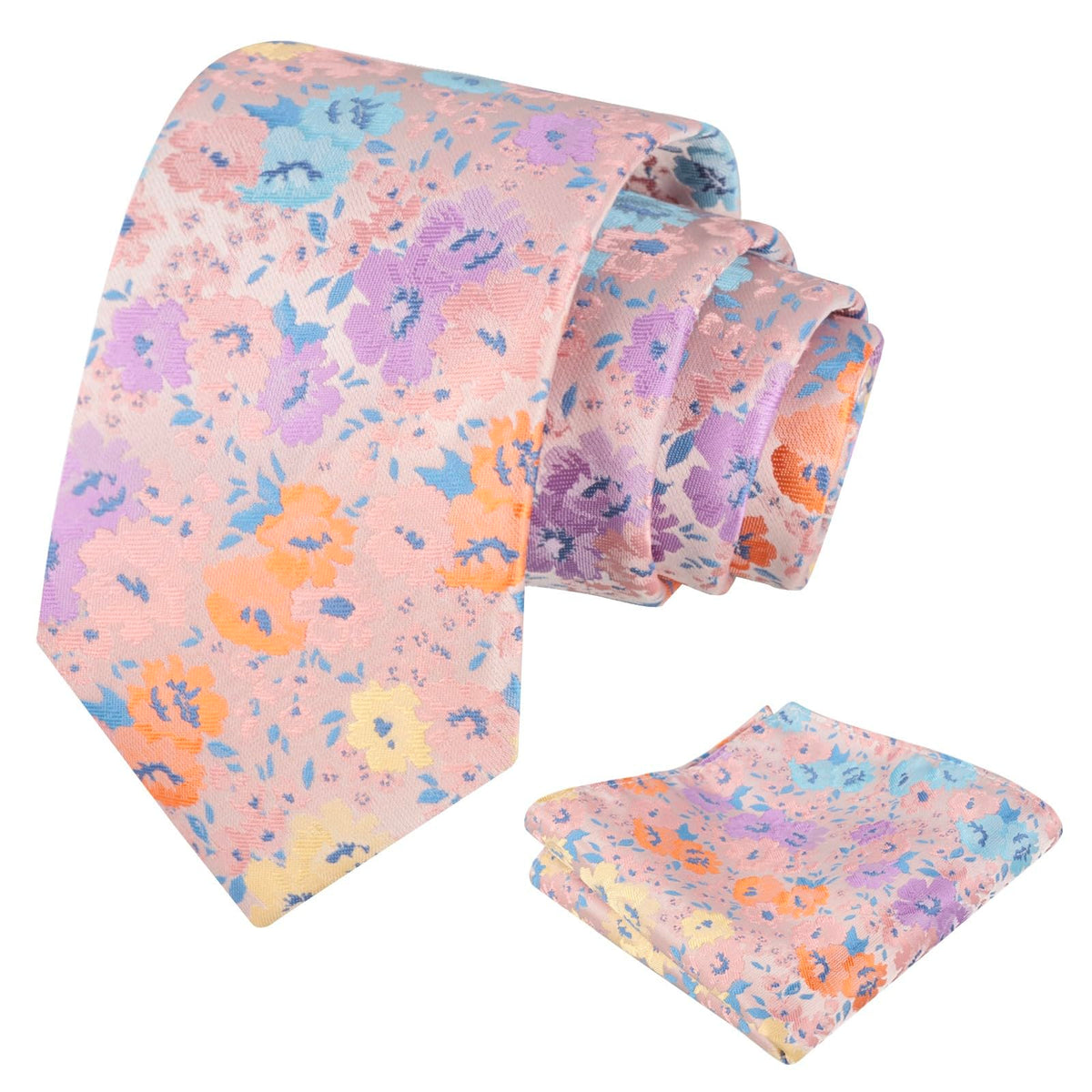 Alizeal Mens 3.15'' Colorful Flower Necktie Set