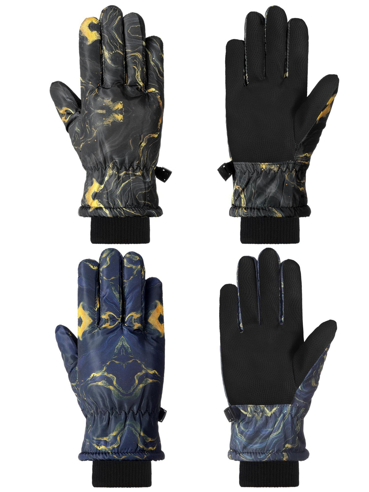 SATINIOR 2 Pair Kids Waterproof Winter Gloves
