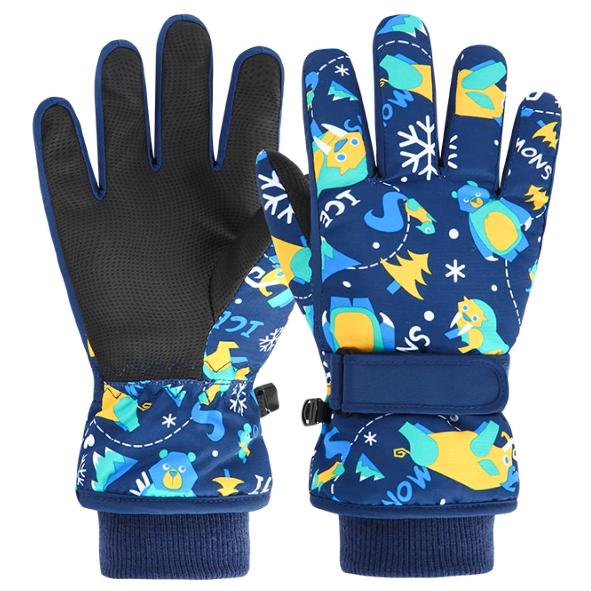 TRIWONDER Kids Ski Snow Gloves, Water-Resistant Winter Mittens Boys Girls