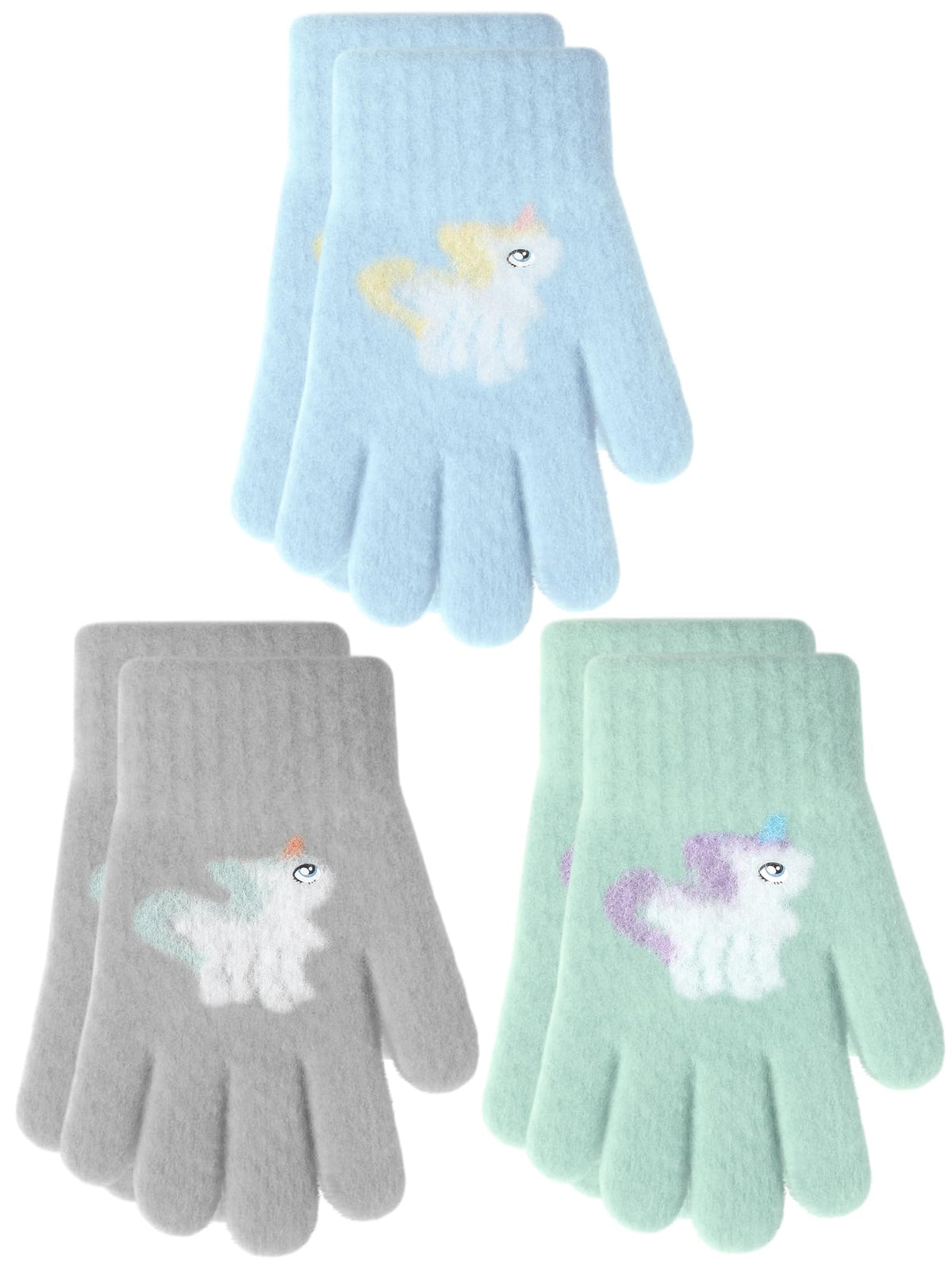EBOOT 3 Pairs Winter Kids Gloves Warm