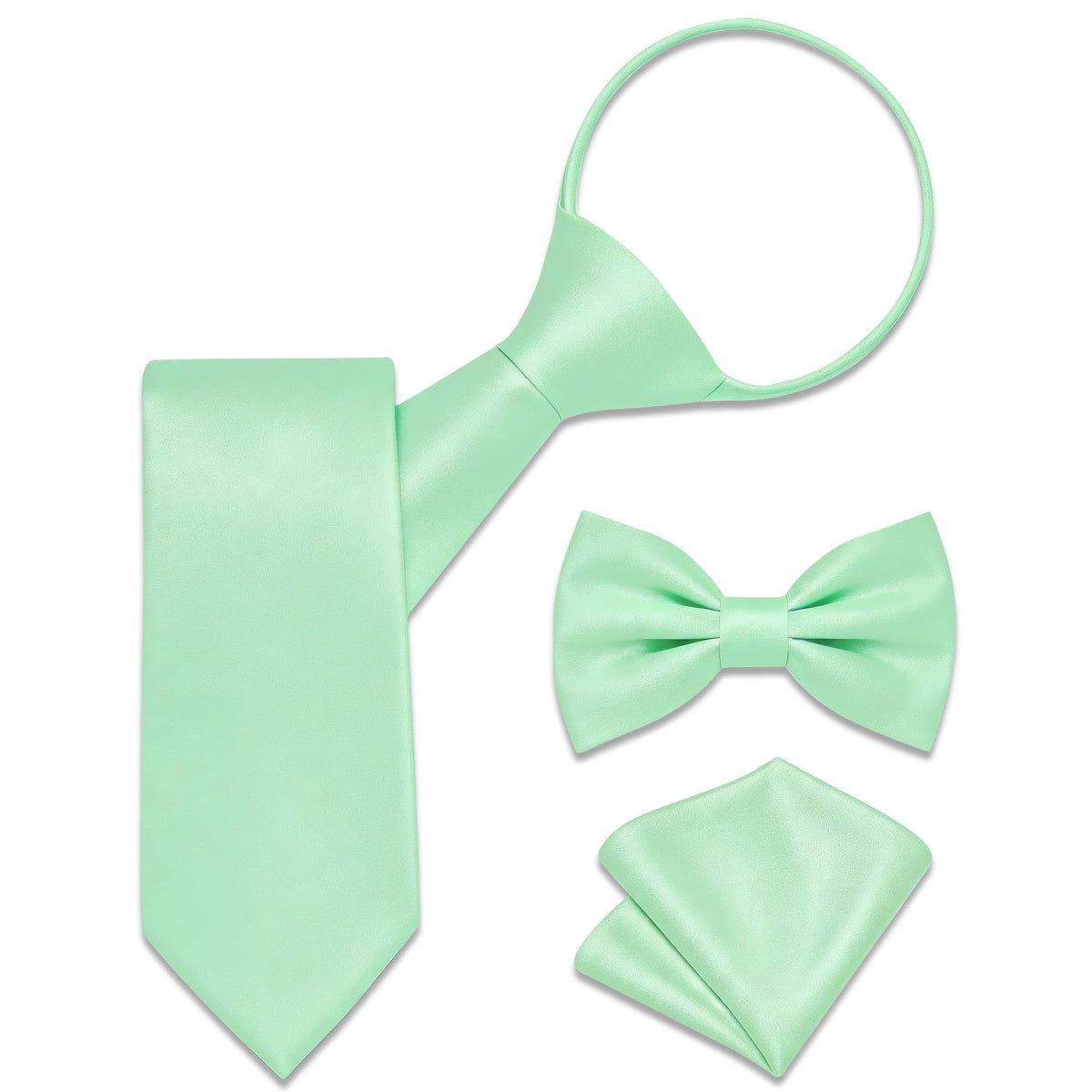 Boys Pre-Tied Zipper Necktie 3-Piece Set