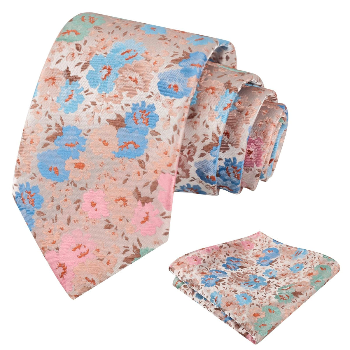 Alizeal Mens 3.15'' Colorful Flower Necktie Set