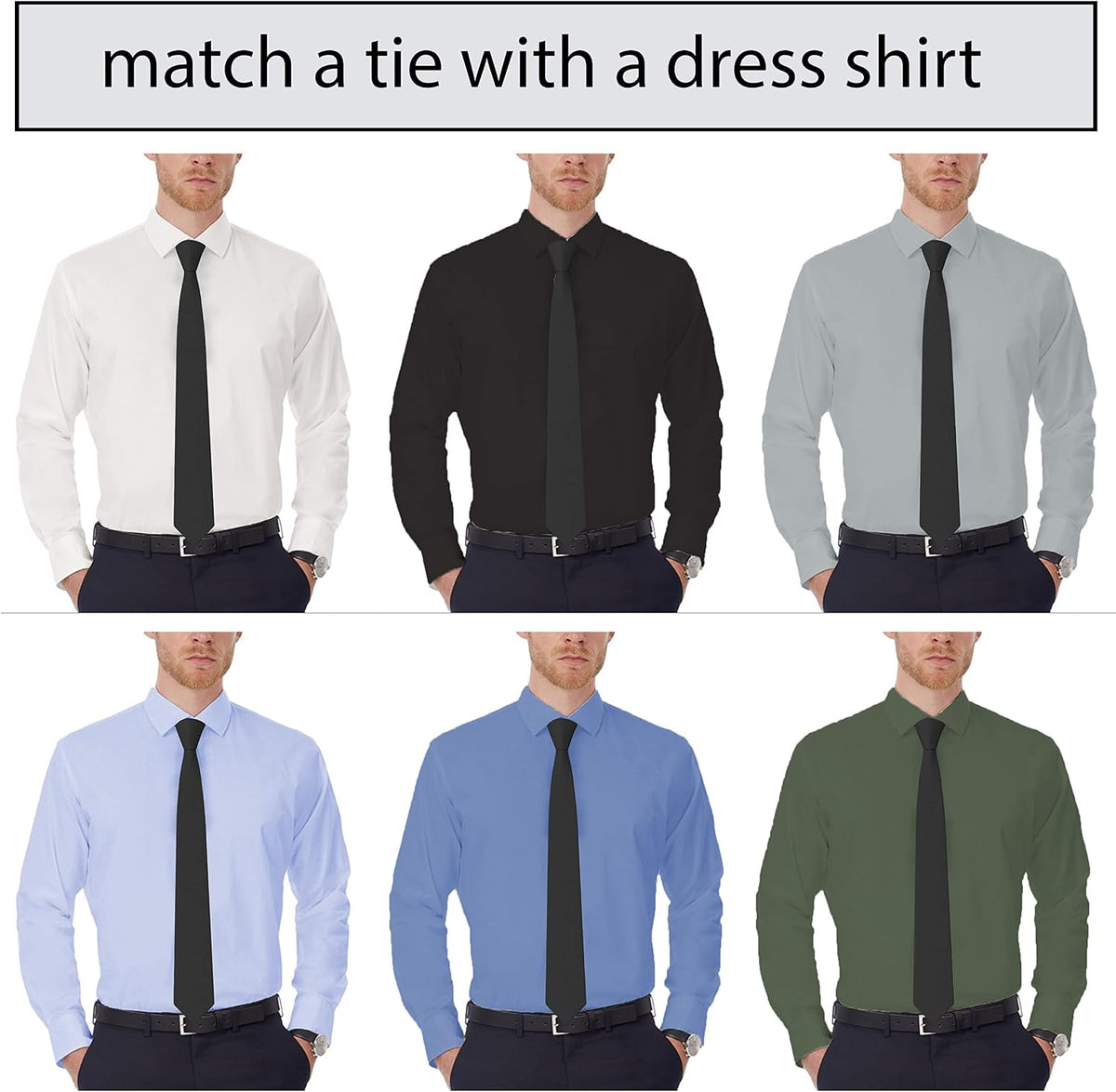 Men's Gabardine Matt Neckties Solid Color for Tuxedo Classic Design, by Bow Tie Hosue