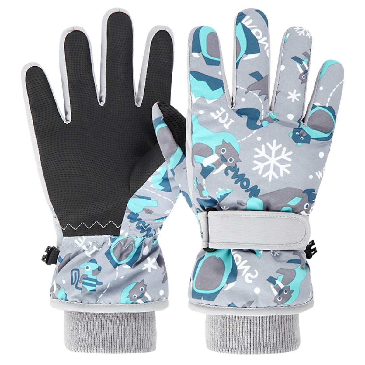TRIWONDER Kids Ski Snow Gloves, Water-Resistant Winter Mittens Boys Girls