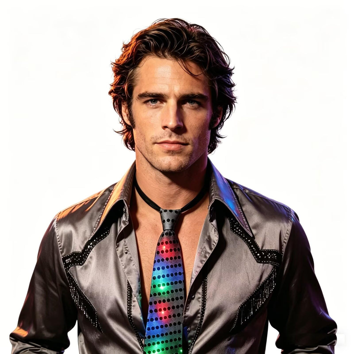 LED Sequin Necktie Electric Bright Light Up Men's Bow Ties Women Kids Flashing Bowties Glow Party Rave Festival School