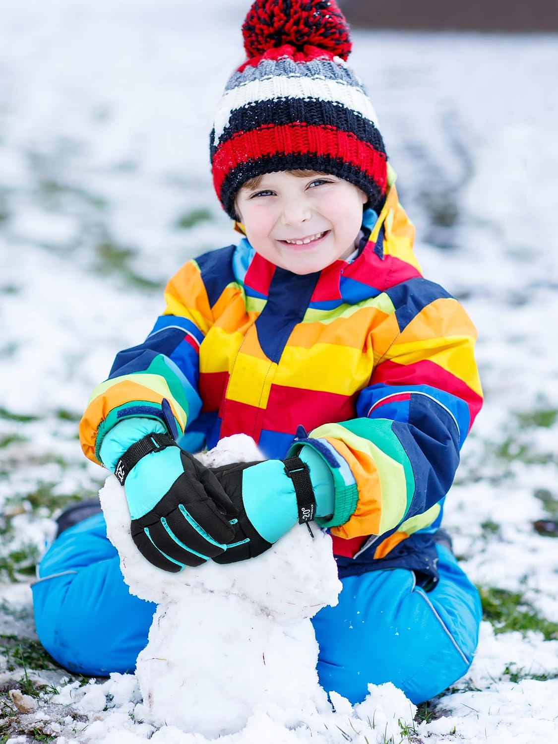 Bencailor 6 Pairs Kids Winter Snow Gloves