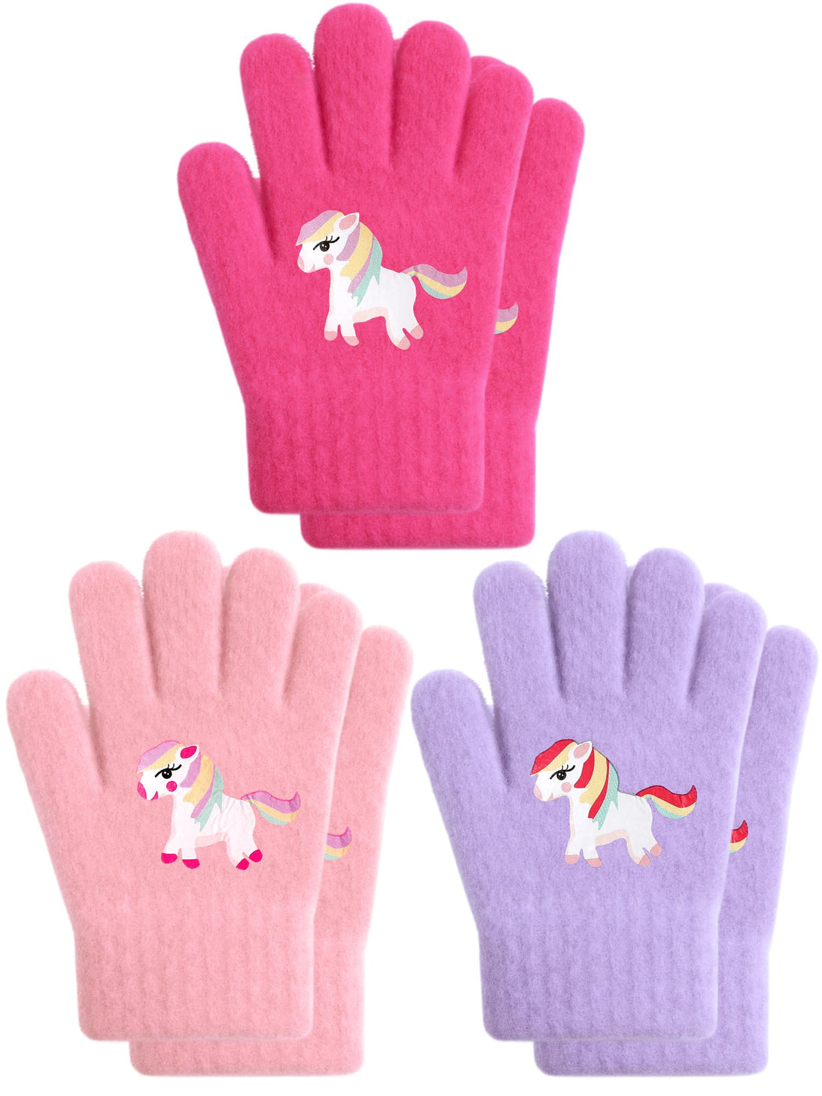EBOOT 3 Pairs Winter Kids Gloves Warm
