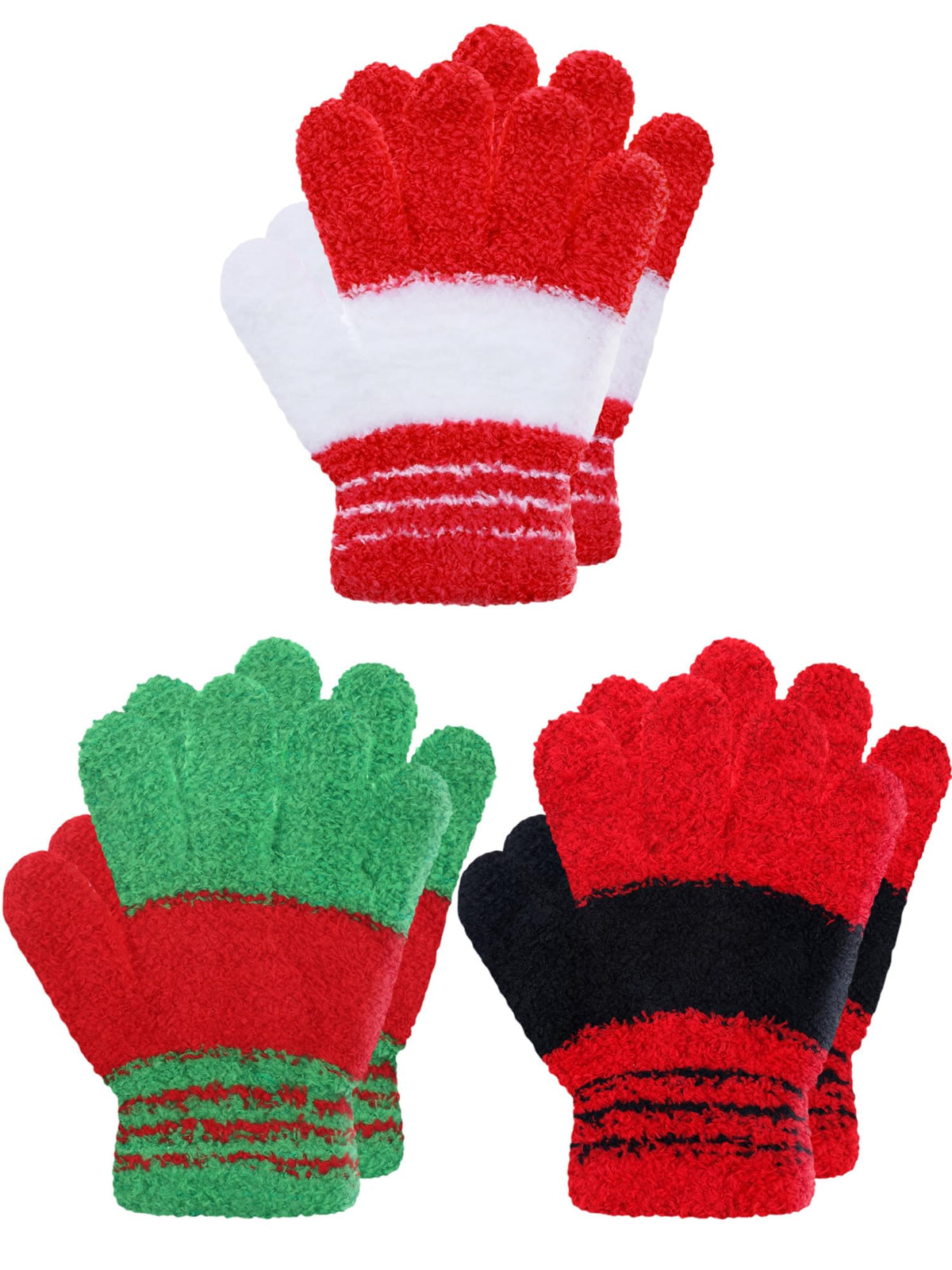 EBOOT 3 Pairs Winter Kids Gloves Warm