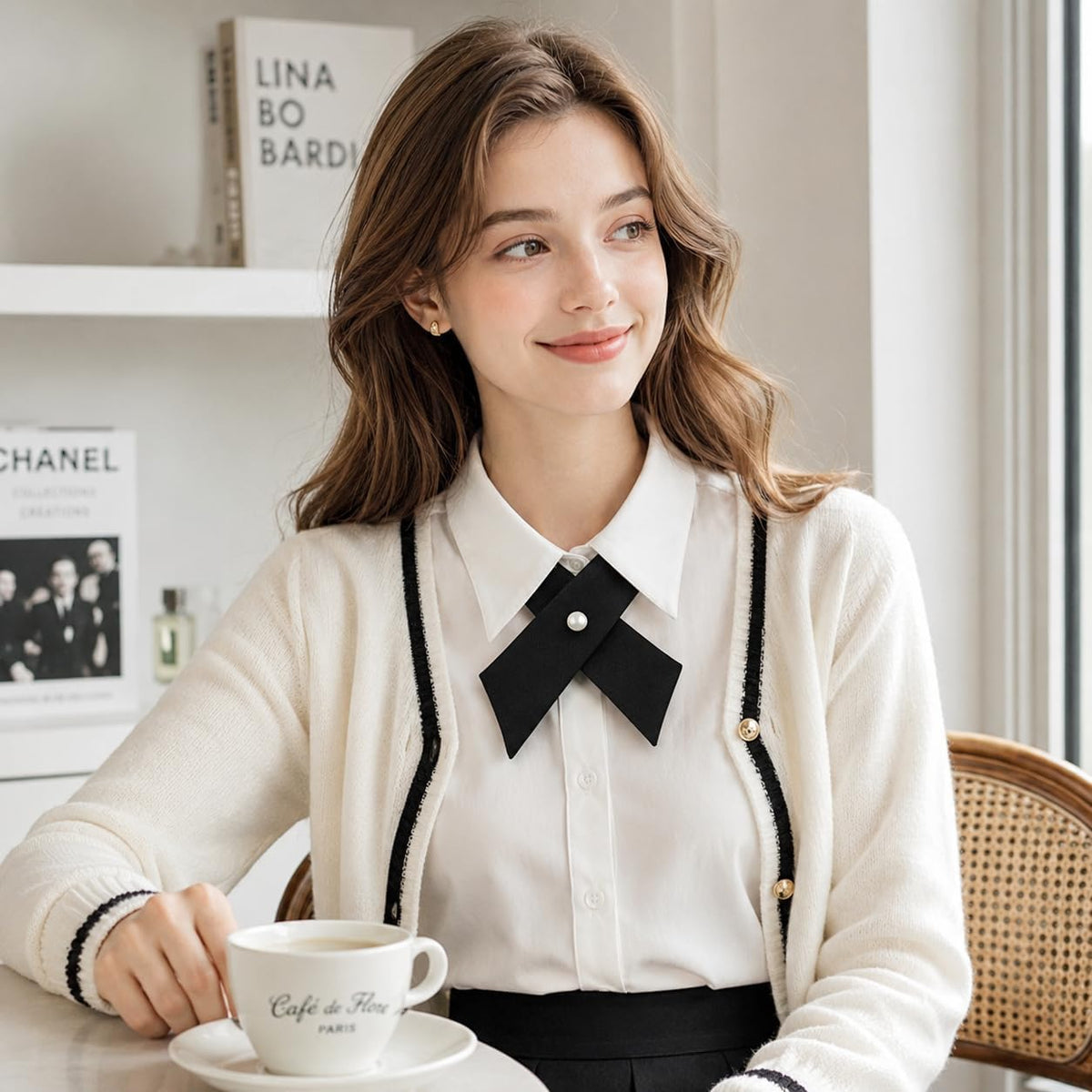 Criss-Cross Bow Tie for Men Women Uniform Adjustable Neck Tie for Girls