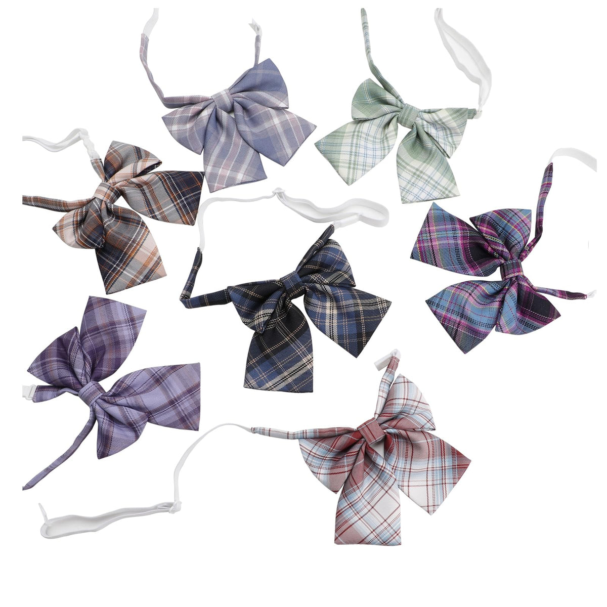 Uniform Adjustable Pre-Tied Zipper Ties For kids boys girls 8 pcs Gowns Neck Neckties School Men's Pretied Ties Set