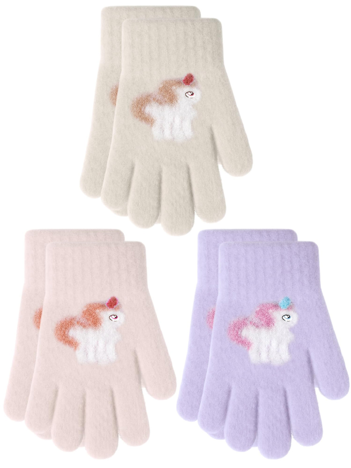 EBOOT 3 Pairs Winter Kids Gloves Warm