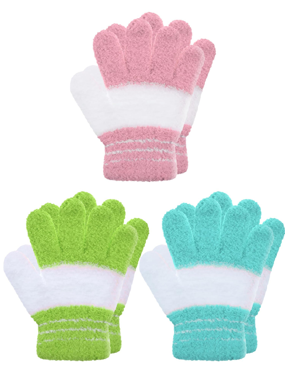 EBOOT 3 Pairs Winter Kids Gloves Warm