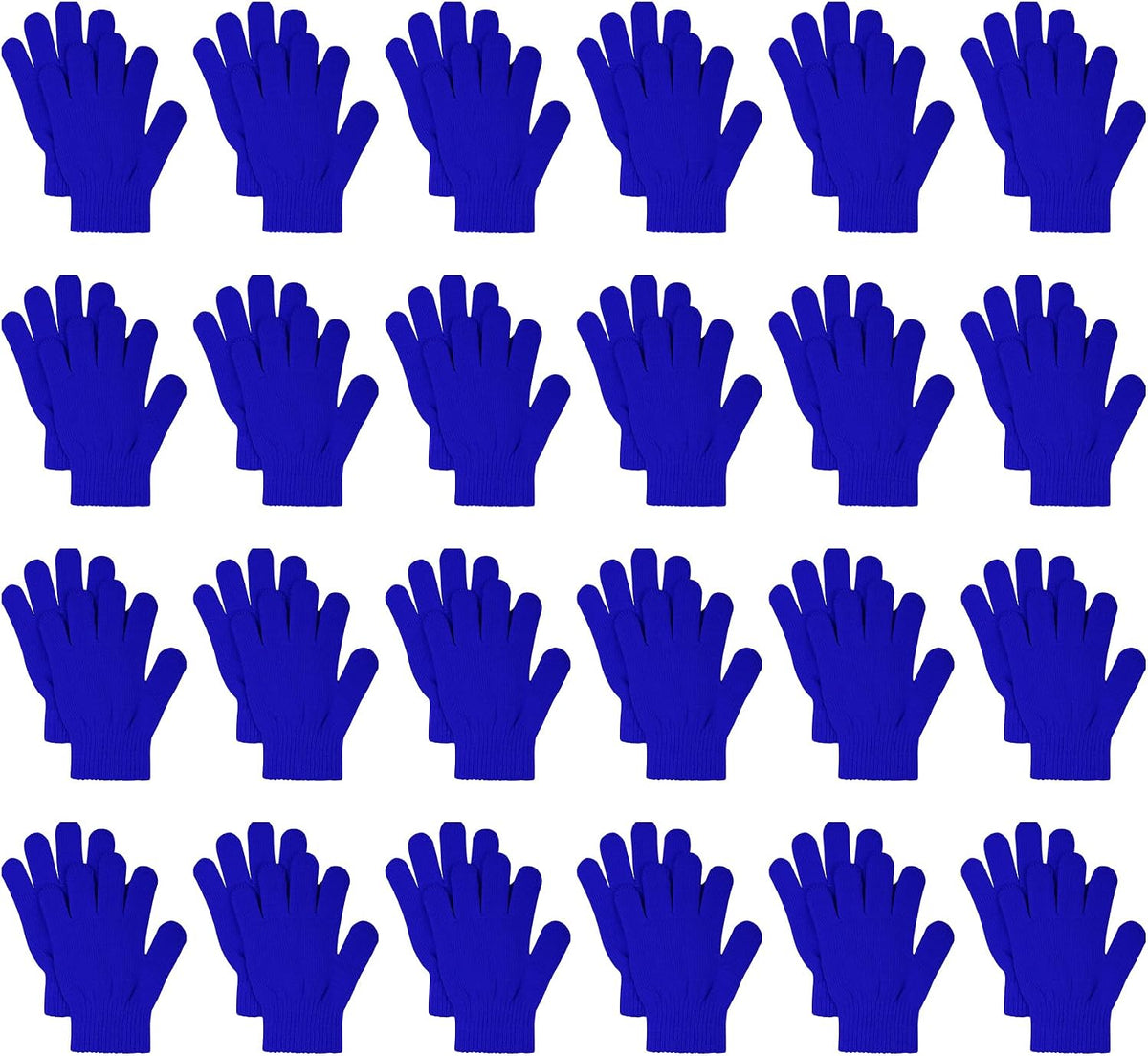 jiebor 24 Pairs Kids Warm Winter Knit Gloves for Boys Girls Children