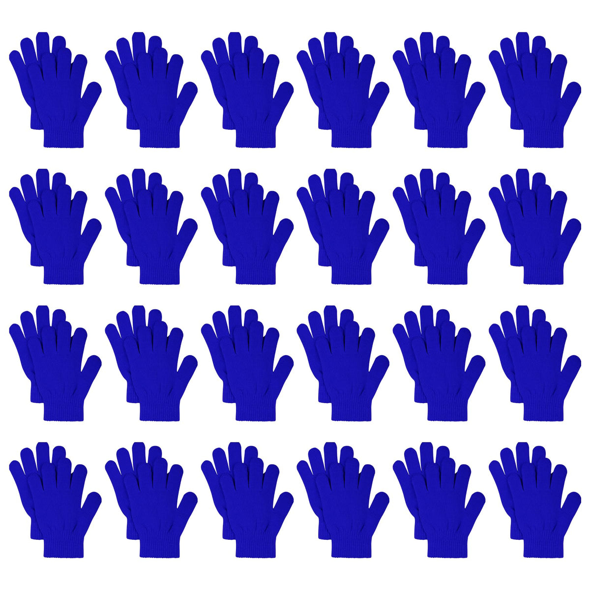 jiebor 24 Pairs Kids Warm Winter Knit Gloves for Boys Girls Children