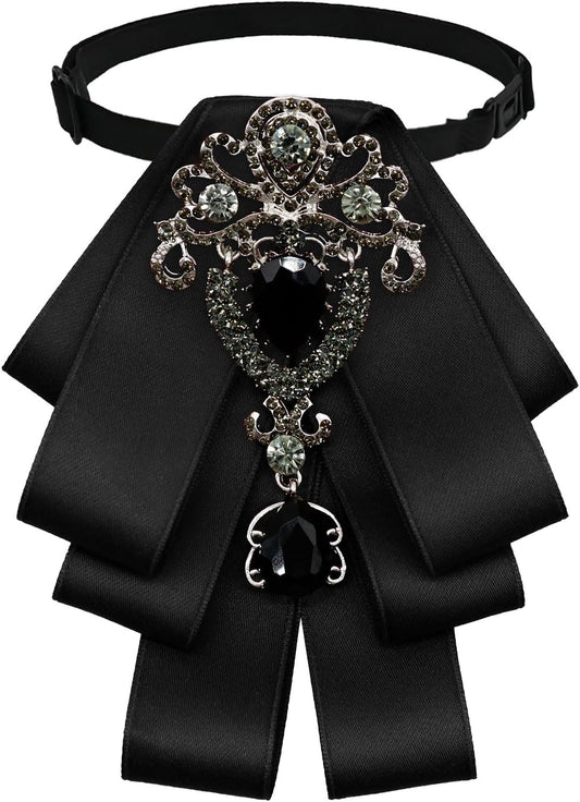 LJBFNN Bow Ties for Men Women, Womens Bow Tie Adjustable Pre-Tied Rhinestone Bowties Men for Suit Tuxedo Vest Shirt Uniform