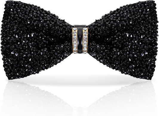 Ymapinc Rhinestone Bow Tie, Sparkly Bow Tie Adjustable