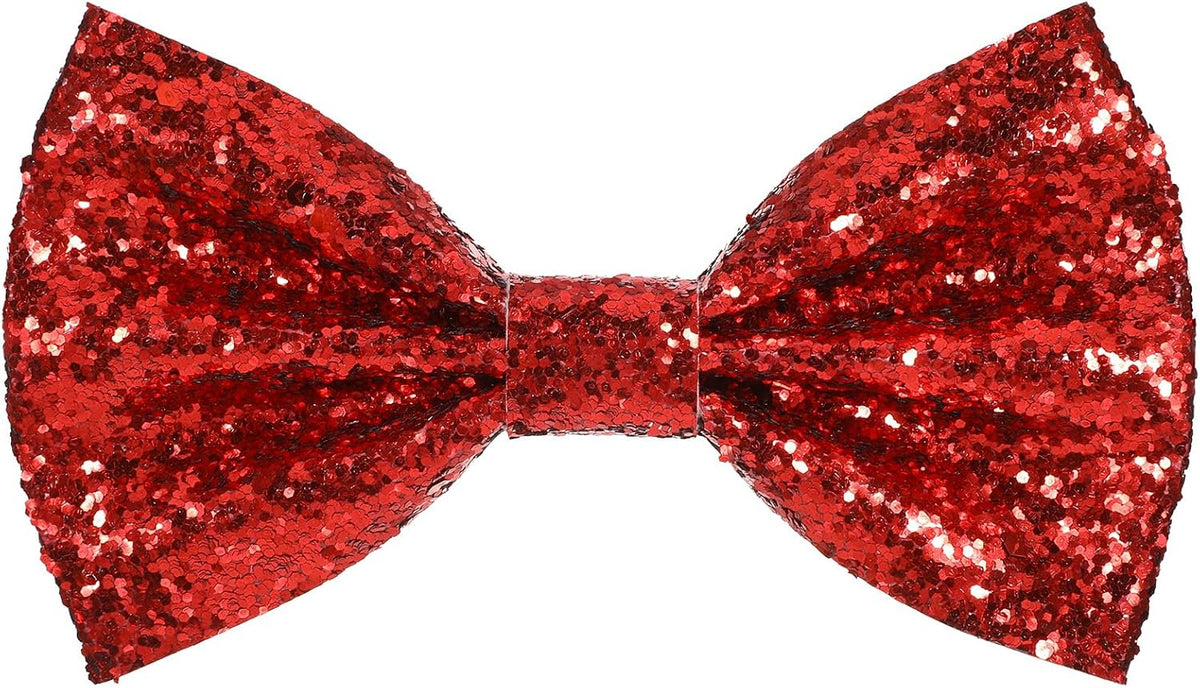 Ymapinc Sequin Bow Tie Sparkly Adjustable Glitter Necktie for Men Shiny Pre Tied Neck Ties for Banquet Carnival Costume Party