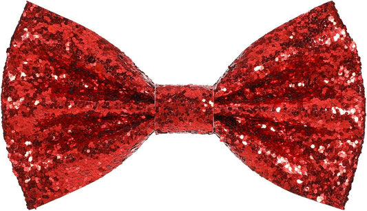 Ymapinc Sequin Bow Tie Sparkly Adjustable Glitter Necktie for Men Shiny Pre Tied Neck Ties for Banquet Carnival Costume Party