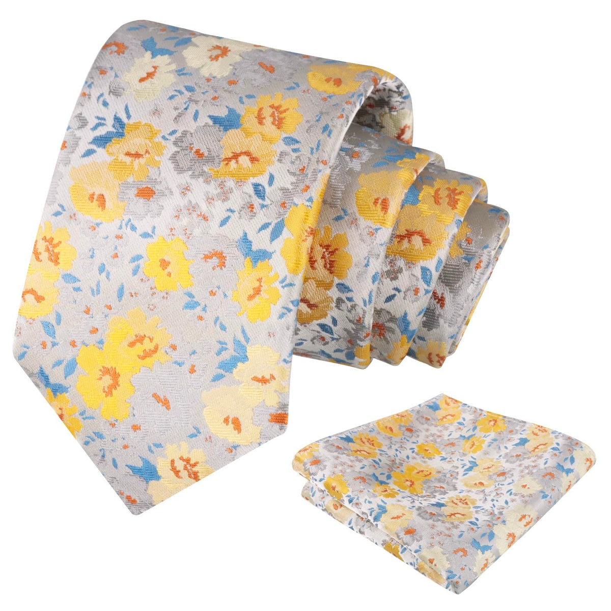 Alizeal Mens 3.15'' Colorful Flower Necktie Set