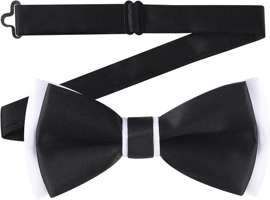 AWAYTR Bow Ties for Men - Pre-Tied Adjustable Tuxedo Style for Wedding