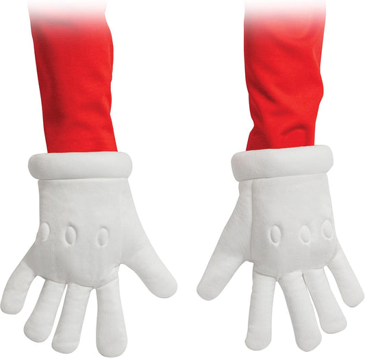 Disguise Super Mario Costume Gloves, Official Super Mario Bros Outfit Accessory for Kids, One Size