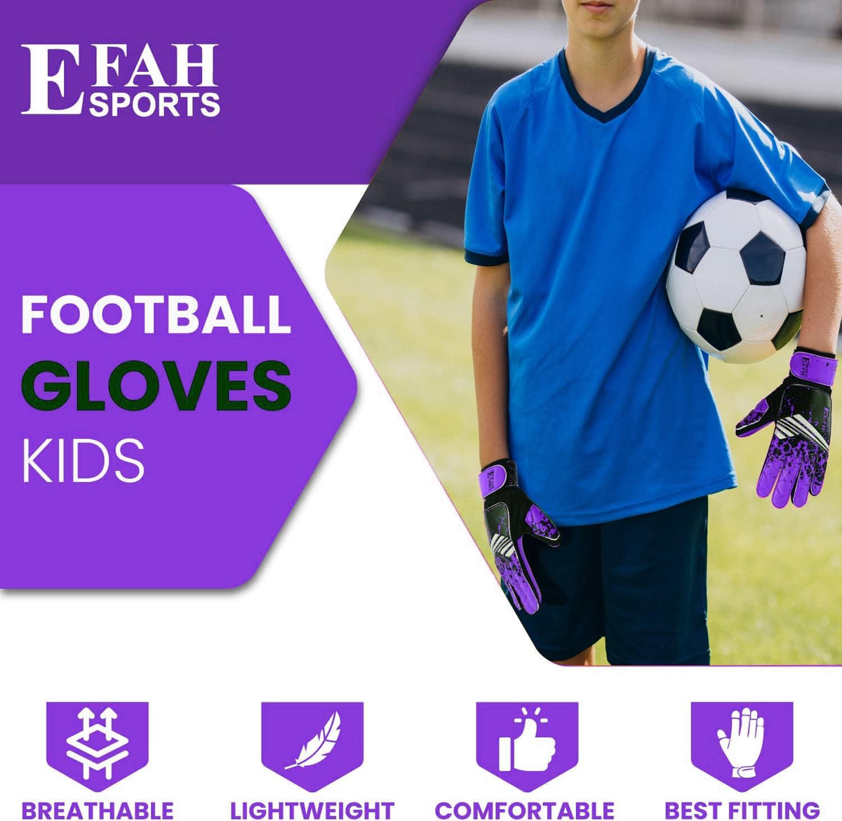 Soccer Goalie Goalkeeper Gloves for Kids Boys Children Youth