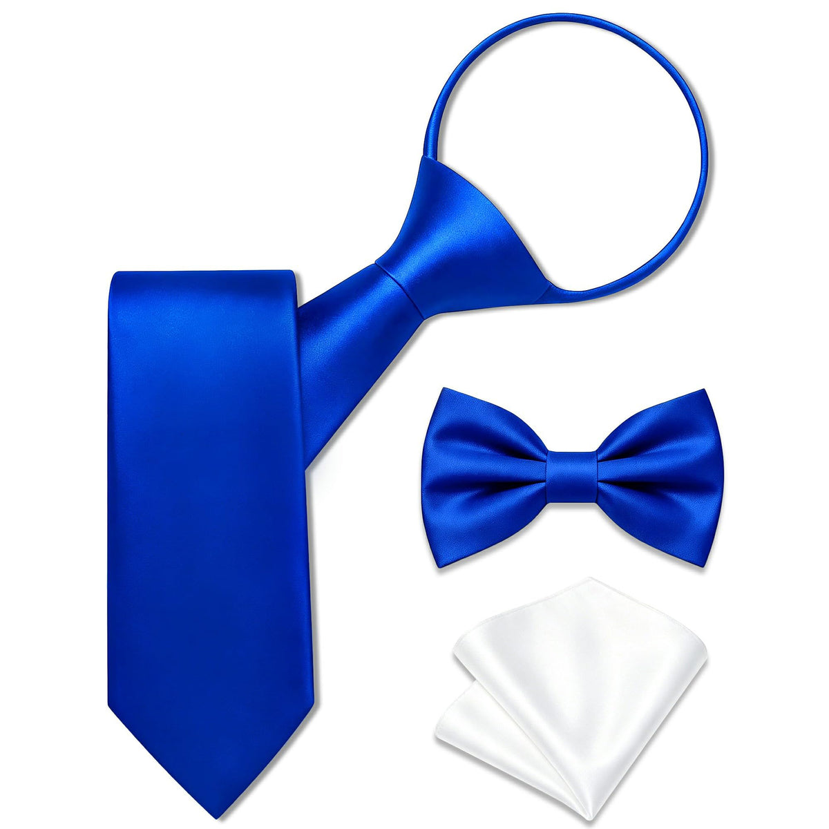 Boys Pre-Tied Zipper Necktie 3-Piece Set