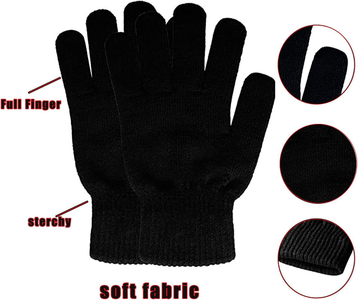 6 Pairs Winter Magic Gloves Knit Gloves for Kids Gloves Boys Winter Gloves