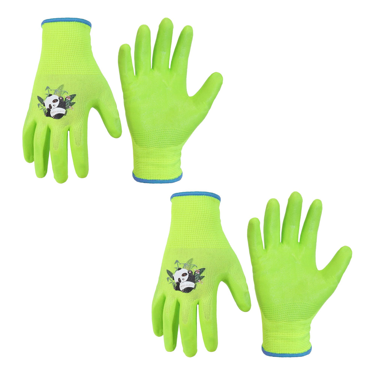 HANDLANDY 2 Pairs Kids Gardening Gloves, Grippy Kids Work Gloves, M