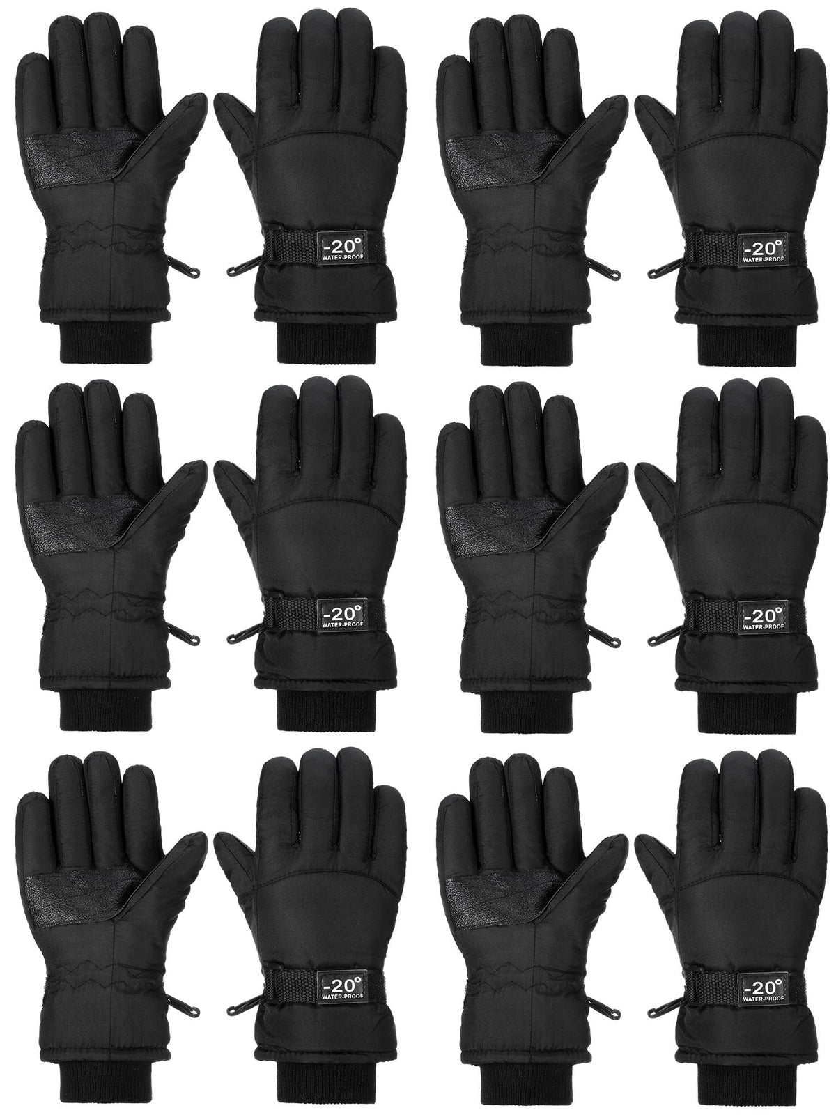 Bencailor 6 Pairs Kids Winter Snow Gloves