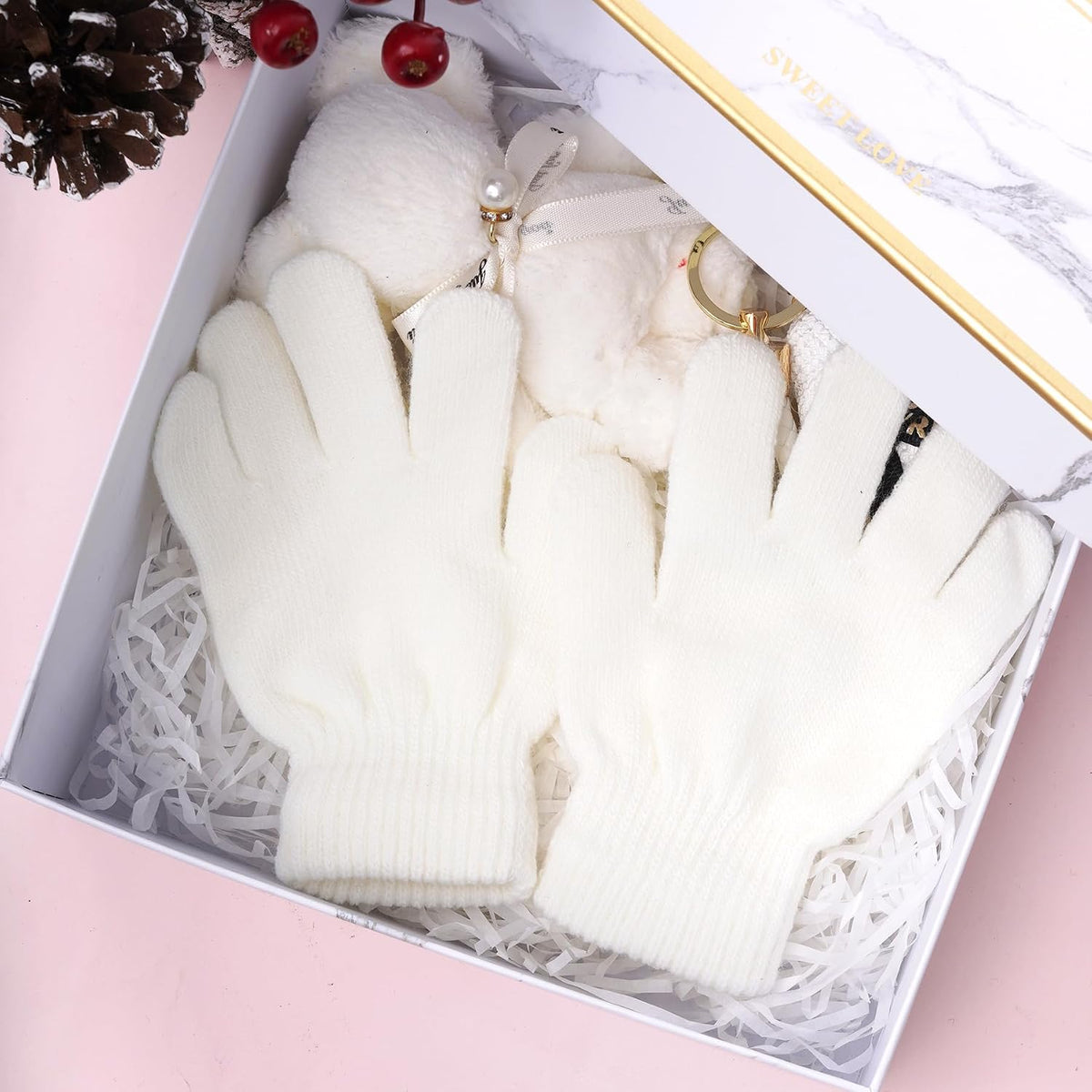 12 Pairs Kids Warm Gloves Winter Gloves Knit Gloves for Boys Girls Children